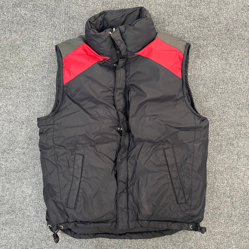 Vtg Y2K Men's Gorpcore Puffer Zip Vest Reversible RipStop Goose Down Retro S